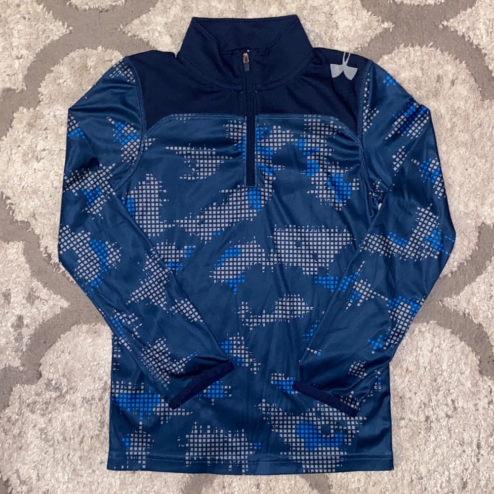 Under Armour Loose Heatgear Long Sleeve Quarter Zip Boys Size XS